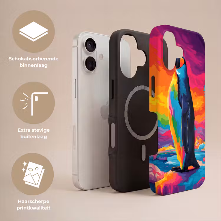 Ijsschots - Pinguïn - Abstract - Lucht Toughcase MagSafe Apple iPhone 17 klein -USP_Lagen_NL