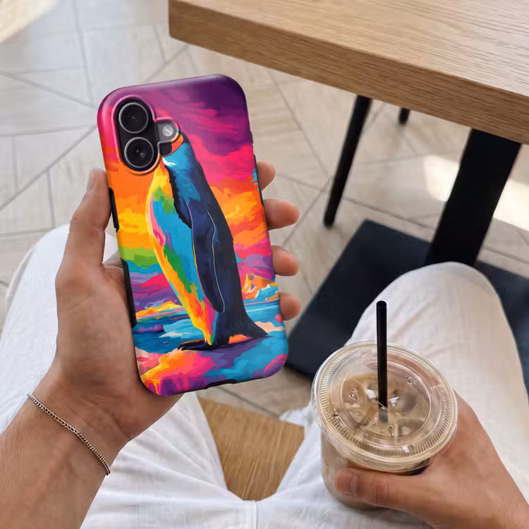 Ijsschots - Pinguïn - Abstract - Lucht Toughcase MagSafe Apple iPhone 17 klein -Sfeer1M