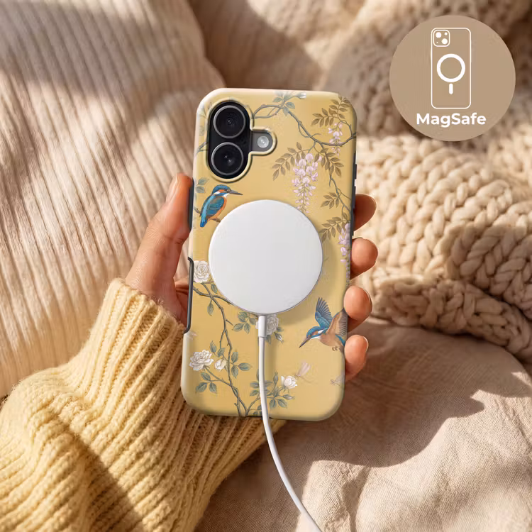 IJsvogels - Bloesem - Geel Toughcase MagSafe Apple iPhone 17 klein -USP_MagsafeV