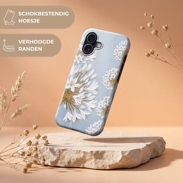 Illustratie - Bloemen - Blauw Toughcase MagSafe Apple iPhone 17 klein -USP_RandenV_NL