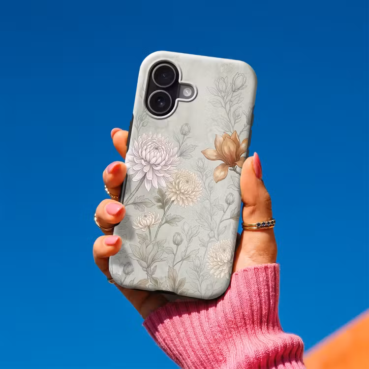 Illustratie - Bloemen - Groen Toughcase MagSafe Apple iPhone 17 klein -Sfeer1V
