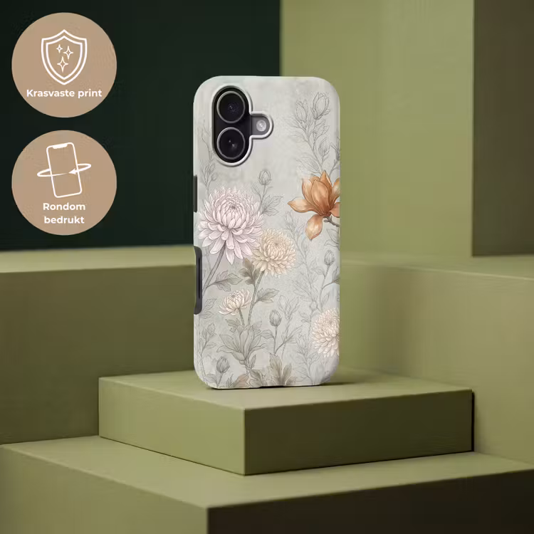 Illustratie - Bloemen - Groen Toughcase MagSafe Apple iPhone 17 klein -USP_PrintM_NL