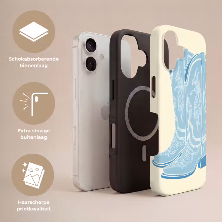 Illustratie - Cowboylaarzen - Patroon Toughcase MagSafe Apple iPhone 17 klein -USP_Lagen_NL