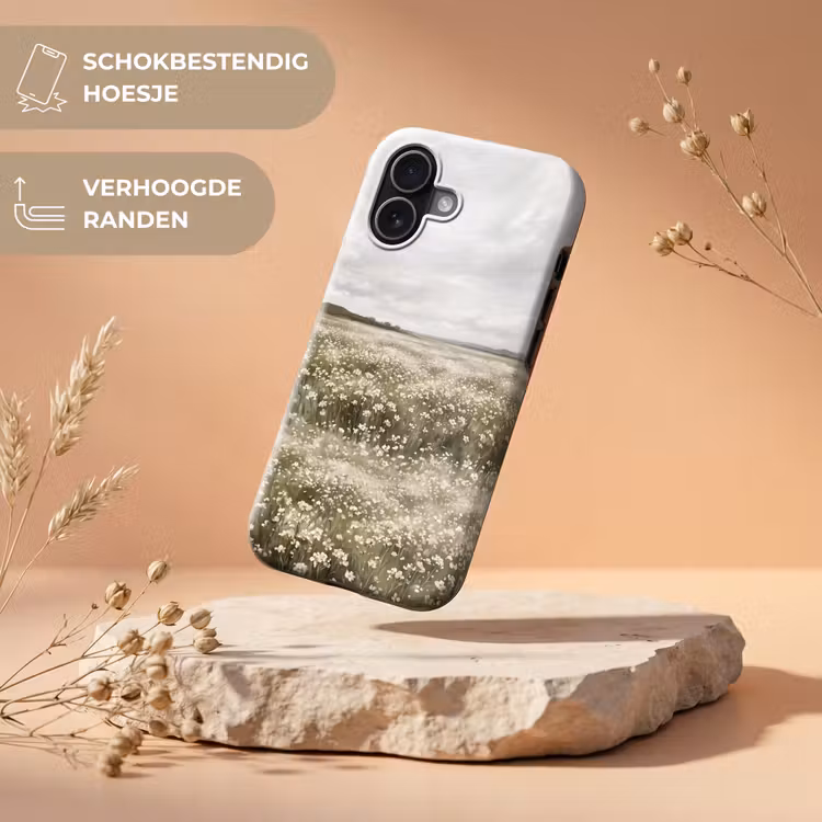 Illustratie - Landschap - Wit Toughcase MagSafe Apple iPhone 17 klein -USP_RandenV_NL