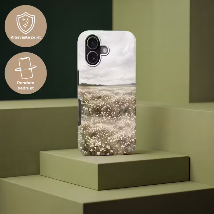 Illustratie - Landschap - Wit Toughcase MagSafe Apple iPhone 17 klein -USP_PrintM_NL