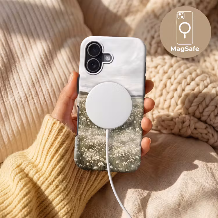 Illustratie - Landschap - Wit Toughcase MagSafe Apple iPhone 17 klein -USP_MagsafeV
