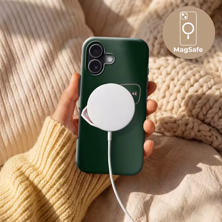 Illustratie - Mond - Donkergroen - Tekstwolkje Toughcase MagSafe Apple iPhone 17 klein -USP_MagsafeV