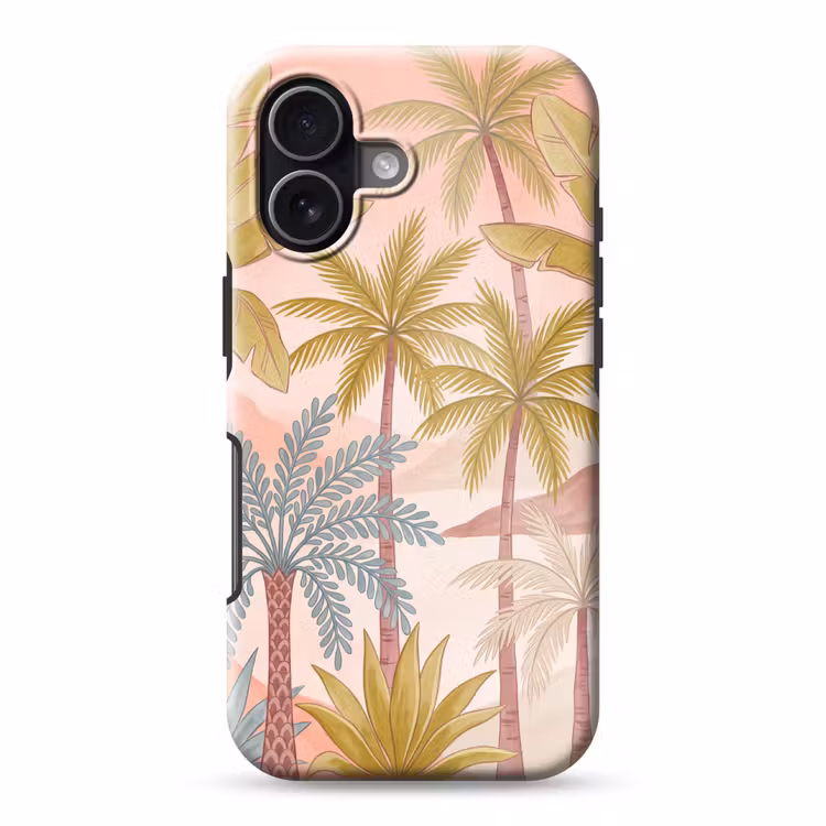 Illustratie - Palmbomen - Kleurrijk Toughcase MagSafe Apple iPhone 17 klein -3d