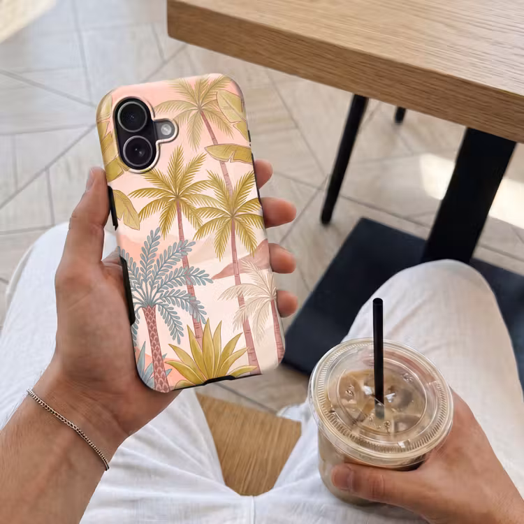 Illustratie - Palmbomen - Kleurrijk Toughcase MagSafe Apple iPhone 17 klein -Sfeer1M