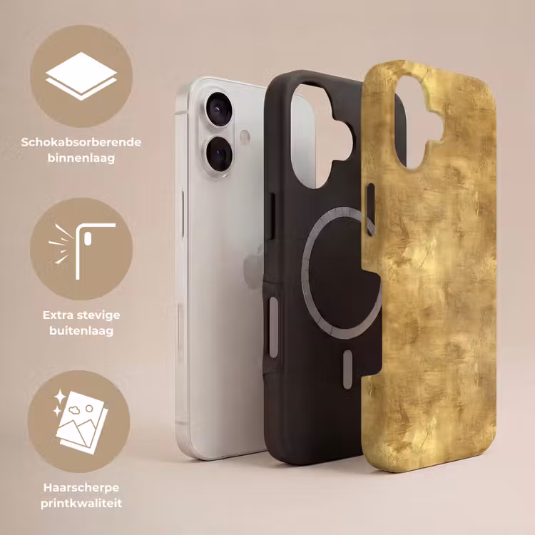 Industrieel - Textuur - Goud Toughcase MagSafe Apple iPhone 17 klein 1017 -USP_Lagen_NL