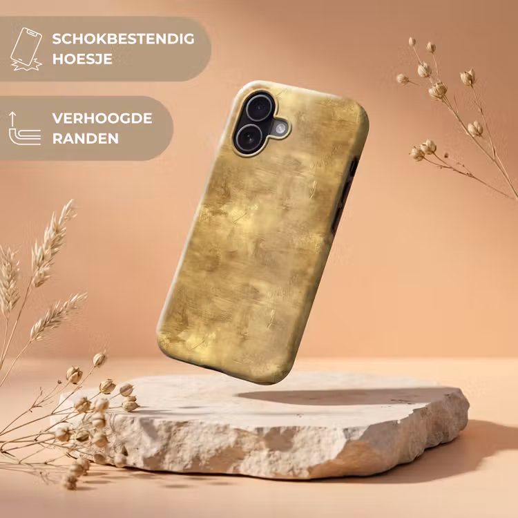 Industrieel - Textuur - Goud Toughcase MagSafe Apple iPhone 17 klein 1017 -USP_RandenV_NL