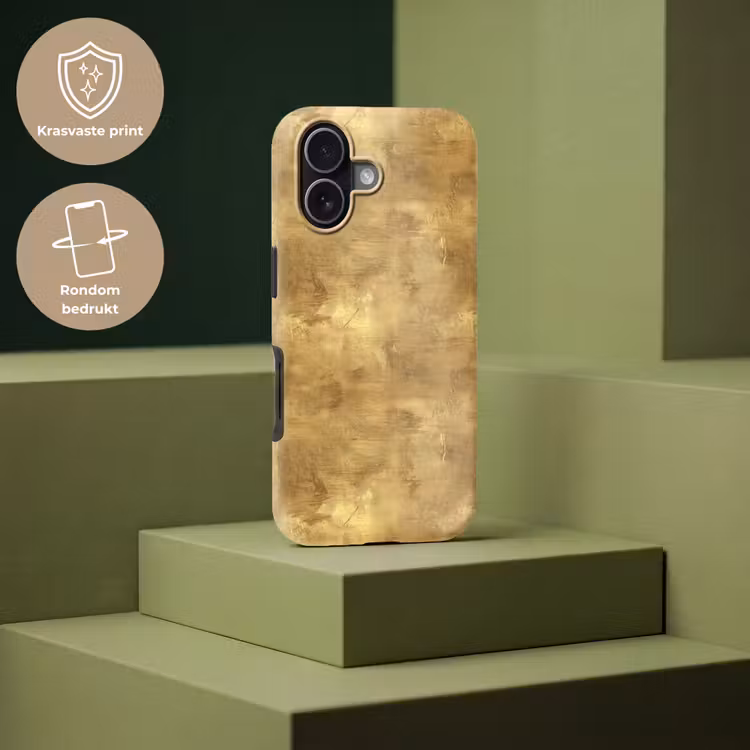 Industrieel - Textuur - Goud Toughcase MagSafe Apple iPhone 17 klein 1017 -USP_PrintM_NL