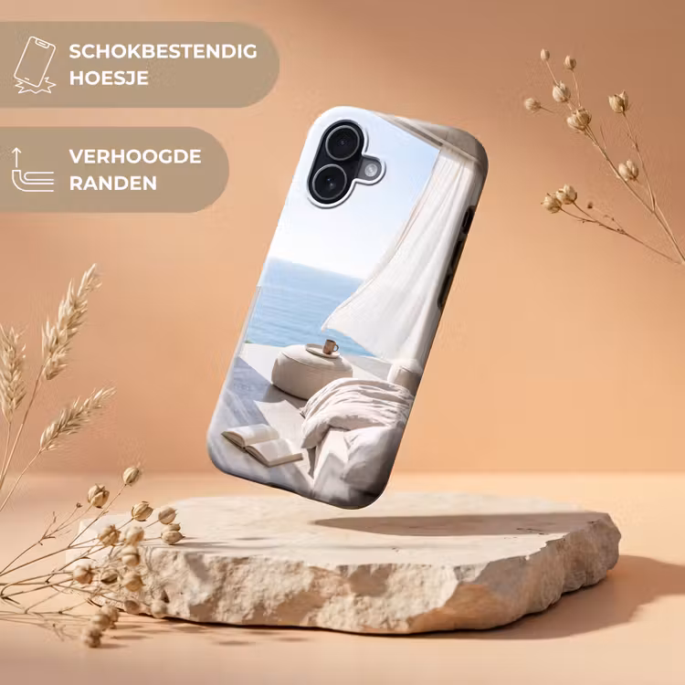 Interieur - Zeezicht - Modern - Rust - Beige Toughcase MagSafe Apple iPhone 17 klein -USP_RandenV_NL