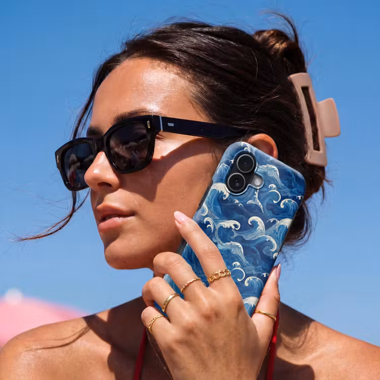 Japans - Oceaan - Golven - Blauw Toughcase MagSafe Apple iPhone 17 klein 1017 -Sfeer2V