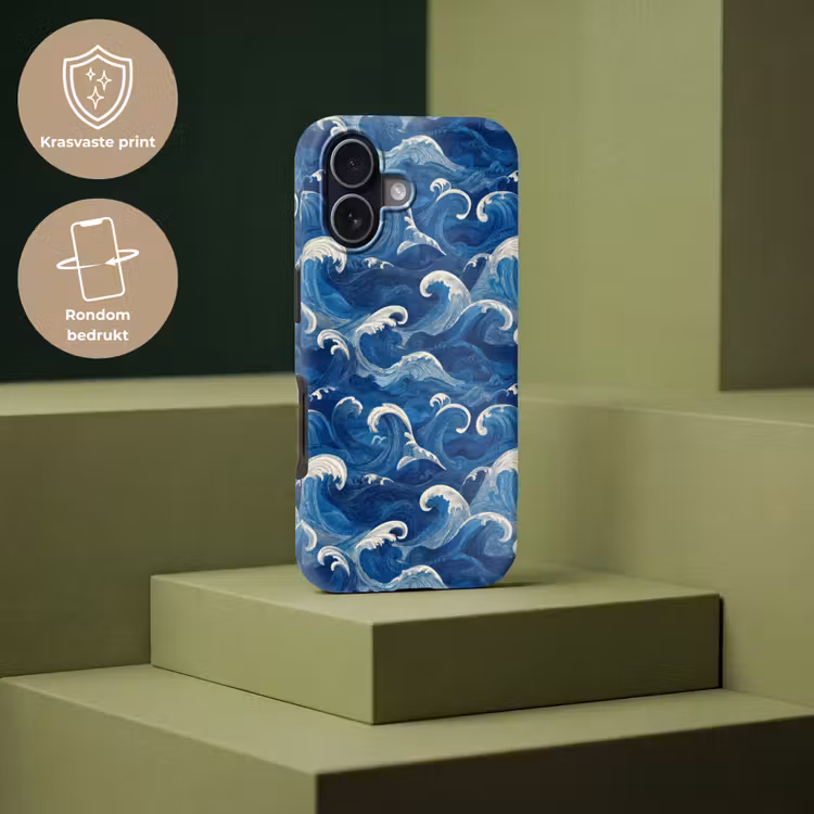 Japans - Oceaan - Golven - Blauw Toughcase MagSafe Apple iPhone 17 klein 1017 -USP_PrintM_NL