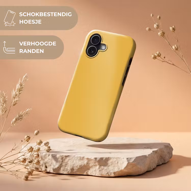 Joyful - Mustard - Geel Toughcase MagSafe Apple iPhone 17 klein 1017 -USP_RandenV_NL