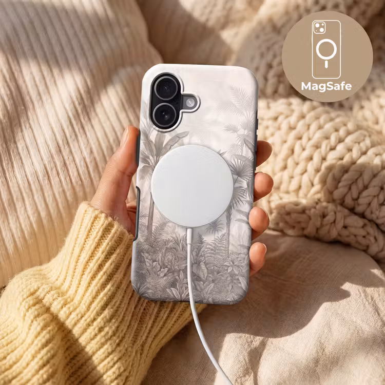 Jungle - Banenboom - Kolibrie - Beige Toughcase MagSafe Apple iPhone 17 klein -USP_MagsafeV