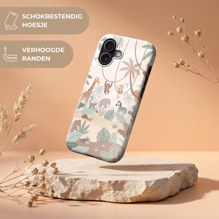 Jungle - Dieren - Groen Toughcase MagSafe Apple iPhone 17 klein -USP_RandenV_NL