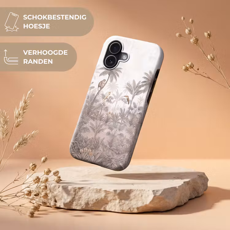 Jungle - Dieren - Palmbomen Toughcase MagSafe Apple iPhone 17 klein -USP_RandenV_NL