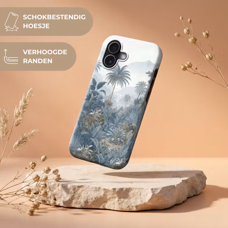 Jungle - Landschap - Blauw Toughcase MagSafe Apple iPhone 17 klein -USP_RandenV_NL