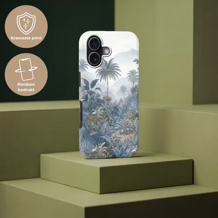 Jungle - Landschap - Blauw Toughcase MagSafe Apple iPhone 17 klein -USP_PrintM_NL