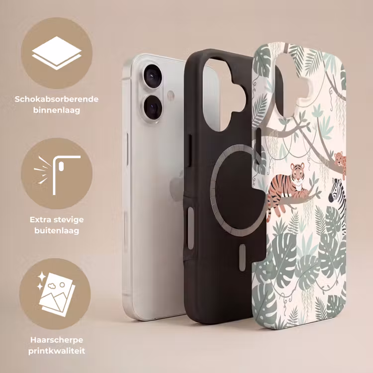 Jungle - Rustiek - Pastel Toughcase MagSafe Apple iPhone 17 klein -USP_Lagen_NL