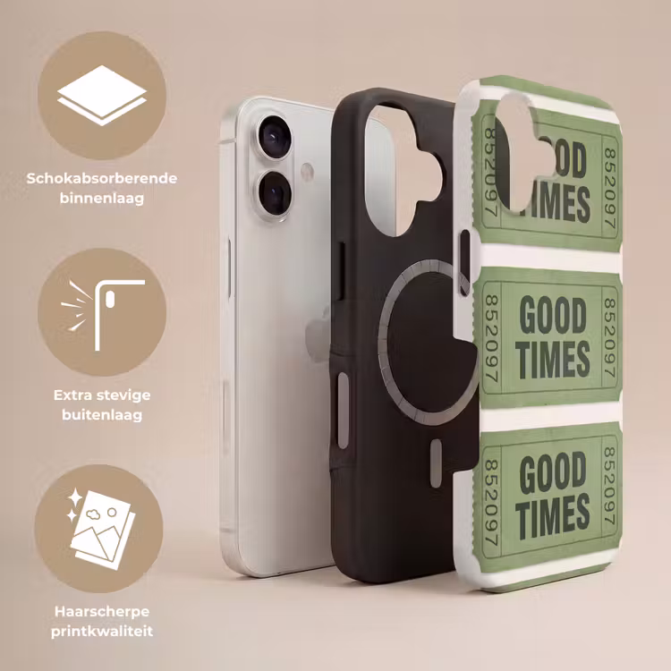 Kaartje - Vintage - Groen - Evenement - Collectie Toughcase MagSafe Apple iPhone 17 klein -USP_Lagen_NL
