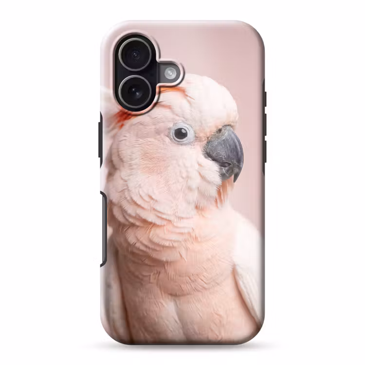 Kaketoe - Portret - Roze Toughcase MagSafe Apple iPhone 17 klein -3d