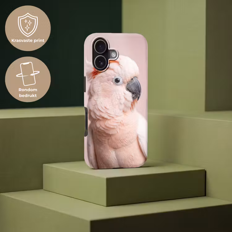 Kaketoe - Portret - Roze Toughcase MagSafe Apple iPhone 17 klein -USP_PrintM_NL