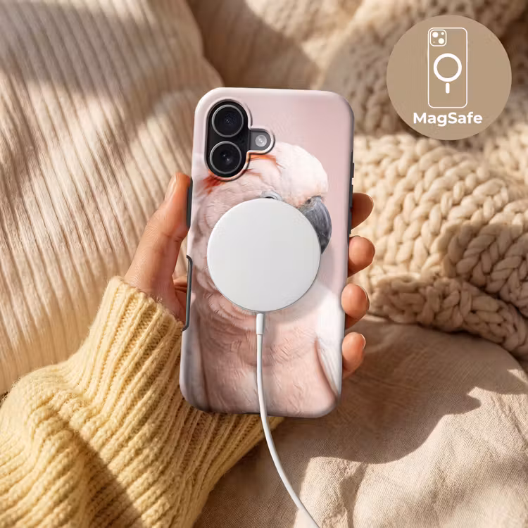 Kaketoe - Portret - Roze Toughcase MagSafe Apple iPhone 17 klein -USP_MagsafeV