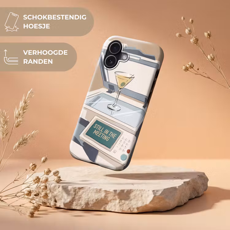 Kantoor - Drank - Humor - Illustratie Toughcase MagSafe Apple iPhone 17 klein -USP_RandenV_NL