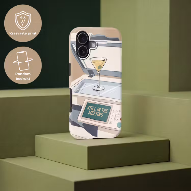 Kantoor - Drank - Humor - Illustratie Toughcase MagSafe Apple iPhone 17 klein -USP_PrintM_NL