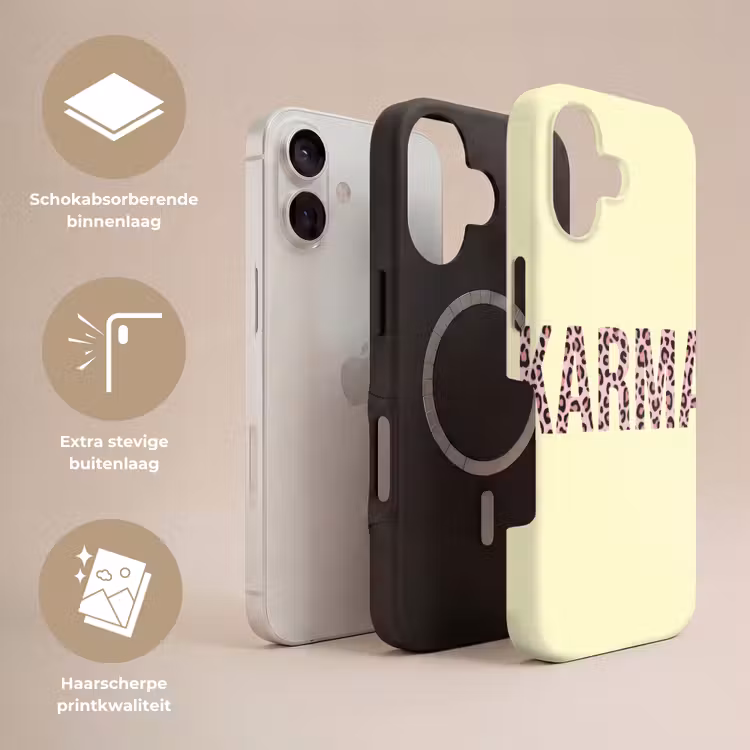 Karma - Luipaardprint - Geel Toughcase MagSafe Apple iPhone 17 klein -USP_Lagen_NL