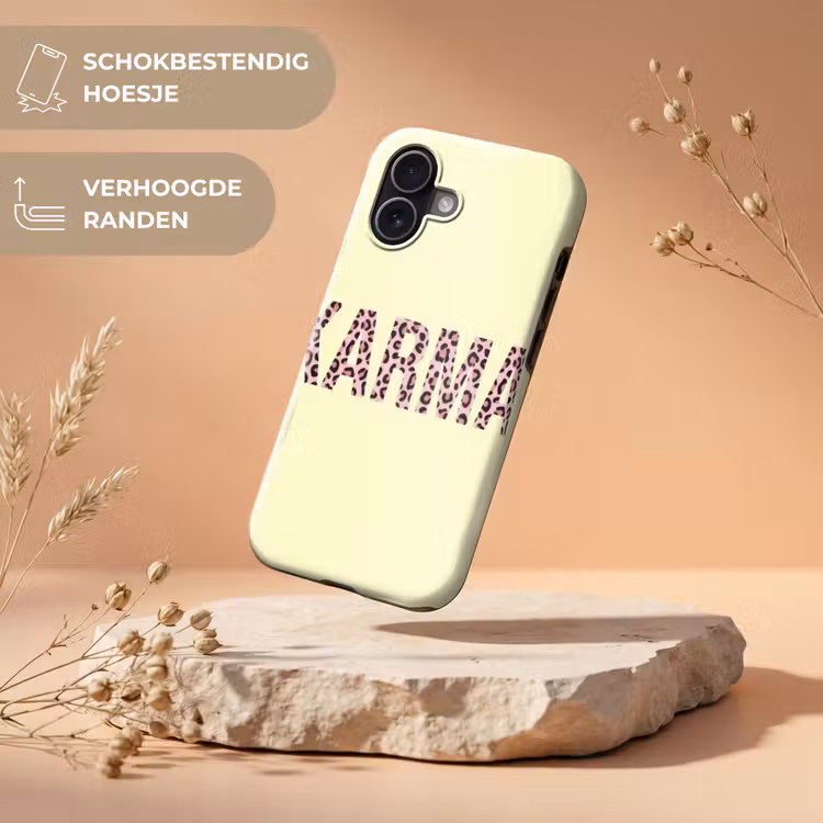 Karma - Luipaardprint - Geel Toughcase MagSafe Apple iPhone 17 klein -USP_RandenV_NL