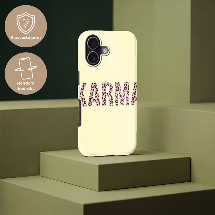 Karma - Luipaardprint - Geel Toughcase MagSafe Apple iPhone 17 klein -USP_PrintM_NL