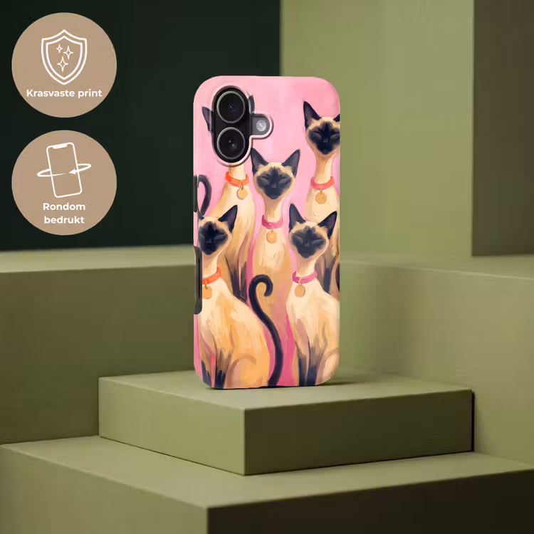 Kat - Groep - Dieren - Modern - Roze Toughcase MagSafe Apple iPhone 17 klein -USP_PrintM_NL