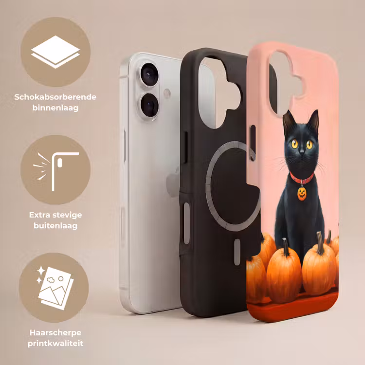 Kat - Pompoen - Roze Toughcase MagSafe Apple iPhone 17 klein -USP_Lagen_NL