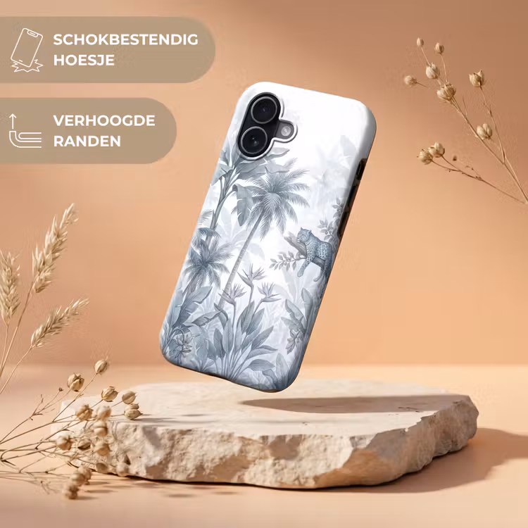 Kat - Tropisch bos - Modern - Grijs Toughcase MagSafe Apple iPhone 17 klein -USP_RandenV_NL