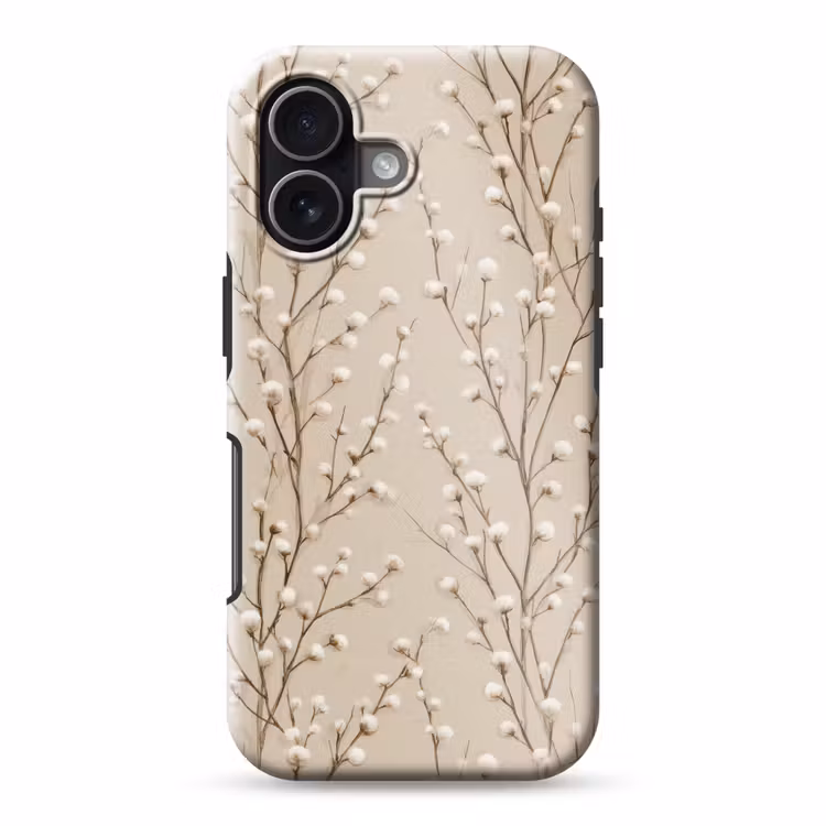 Katoen - Natuur - Taupe Toughcase MagSafe Apple iPhone 17 klein 1017 -3d
