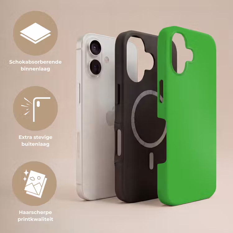 Kelly - Green - Groen Toughcase MagSafe Apple iPhone 17 klein 1017 -USP_Lagen_NL