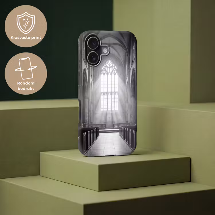 Kerk - Interieur - Lichtstralen - Architectuur - Klassiek Toughcase MagSafe Apple iPhone 17 klein -USP_PrintM_NL