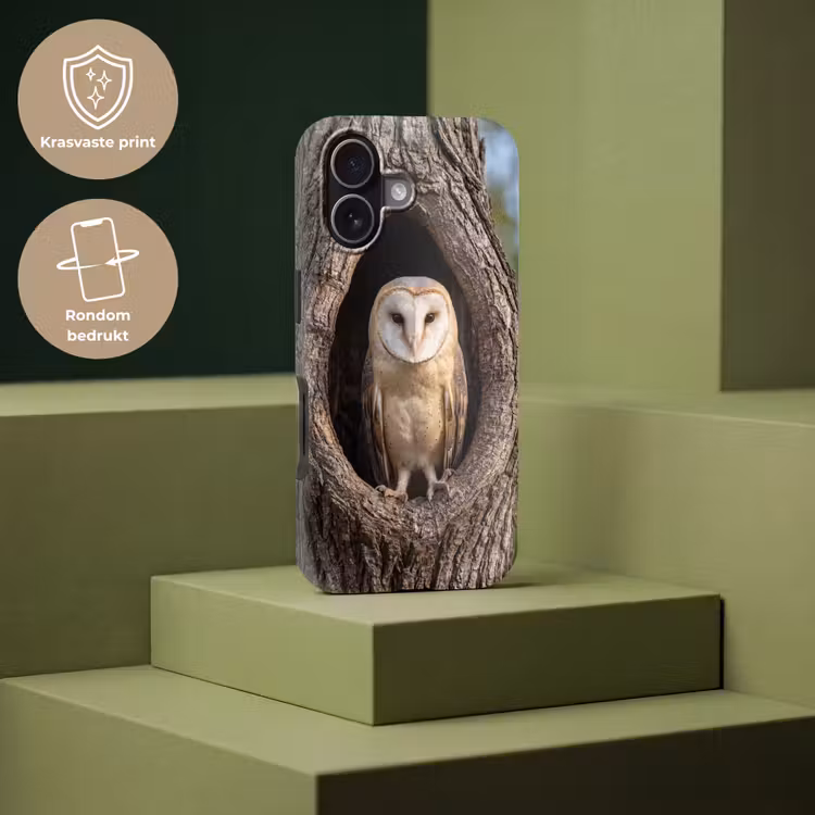 Kerkuil - Boom - Natuur - Bruin Toughcase MagSafe Apple iPhone 17 klein -USP_PrintM_NL