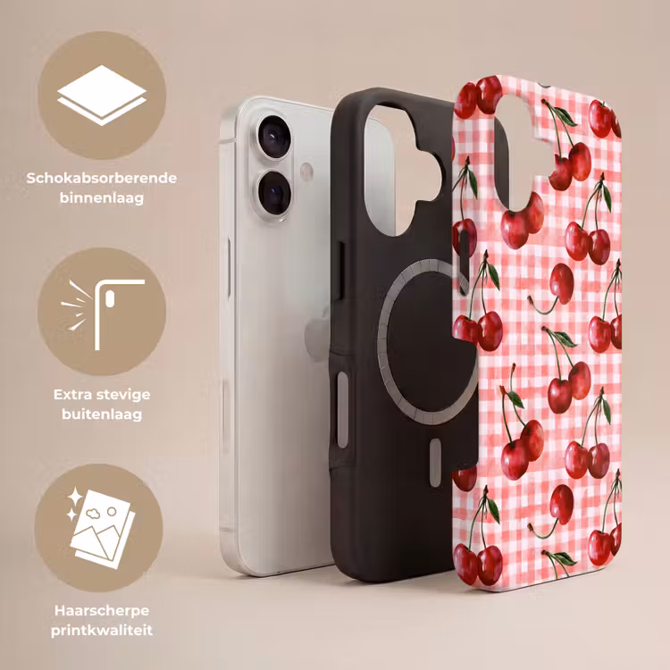 Kersen - Blokken - Rood Toughcase MagSafe Apple iPhone 17 klein 1017 -USP_Lagen_NL