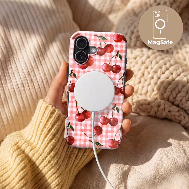 Kersen - Blokken - Rood Toughcase MagSafe Apple iPhone 17 klein 1017 -USP_MagsafeV