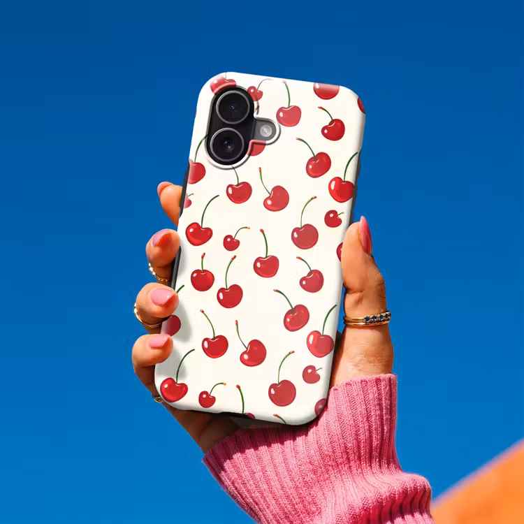 Kersen - Minimalistisch - Rood Toughcase MagSafe Apple iPhone 17 klein 1017 -Sfeer1V