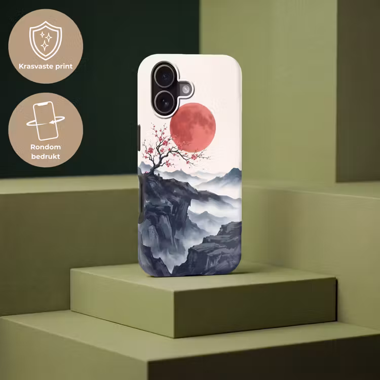 Kersenbloesem - Oosters - Rood Toughcase MagSafe Apple iPhone 17 klein -USP_PrintM_NL