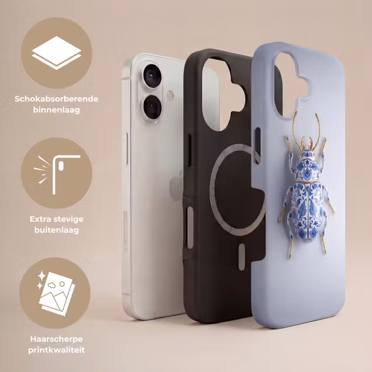 Kever - Delfts - Blauw - Goud Toughcase MagSafe Apple iPhone 17 klein -USP_Lagen_NL