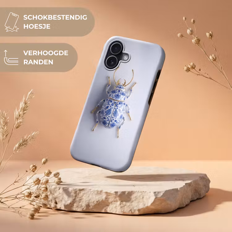 Kever - Delfts - Blauw - Goud Toughcase MagSafe Apple iPhone 17 klein -USP_RandenV_NL