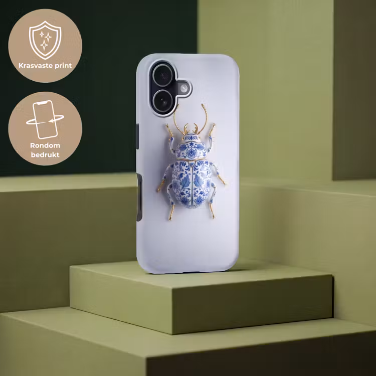 Kever - Delfts - Blauw - Goud Toughcase MagSafe Apple iPhone 17 klein -USP_PrintM_NL