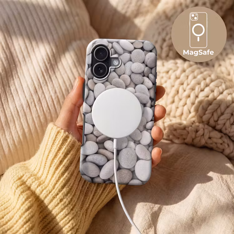Kiezels - Stenen - Grijs Toughcase MagSafe Apple iPhone 17 klein -USP_MagsafeV